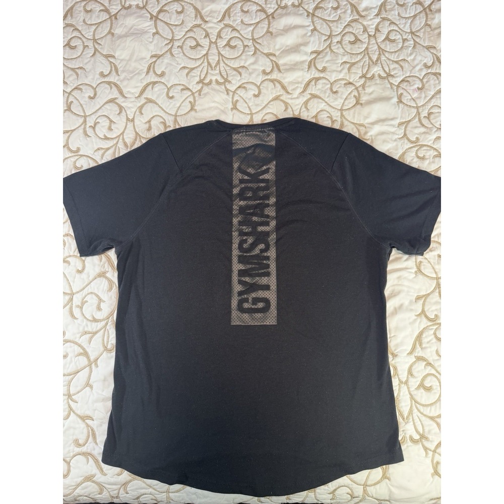Gymshark Men's XL Black Short Sleeve Athletic Workout Training T Shirt Logo
